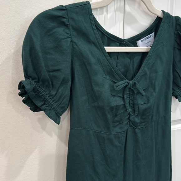 NEW Girls Hunter Green Dress Holiday Party Short Sleeve, size XL 14-16 - Picture 4 of 11